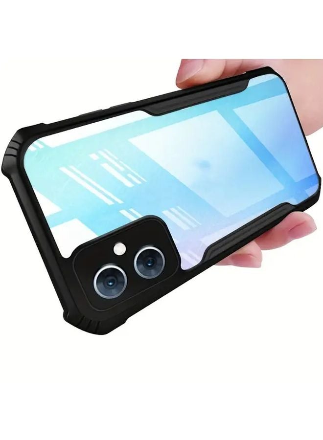 Shockproof Black Phone Case for Motorola Moto G85 5G Transparent Cover - Image 1